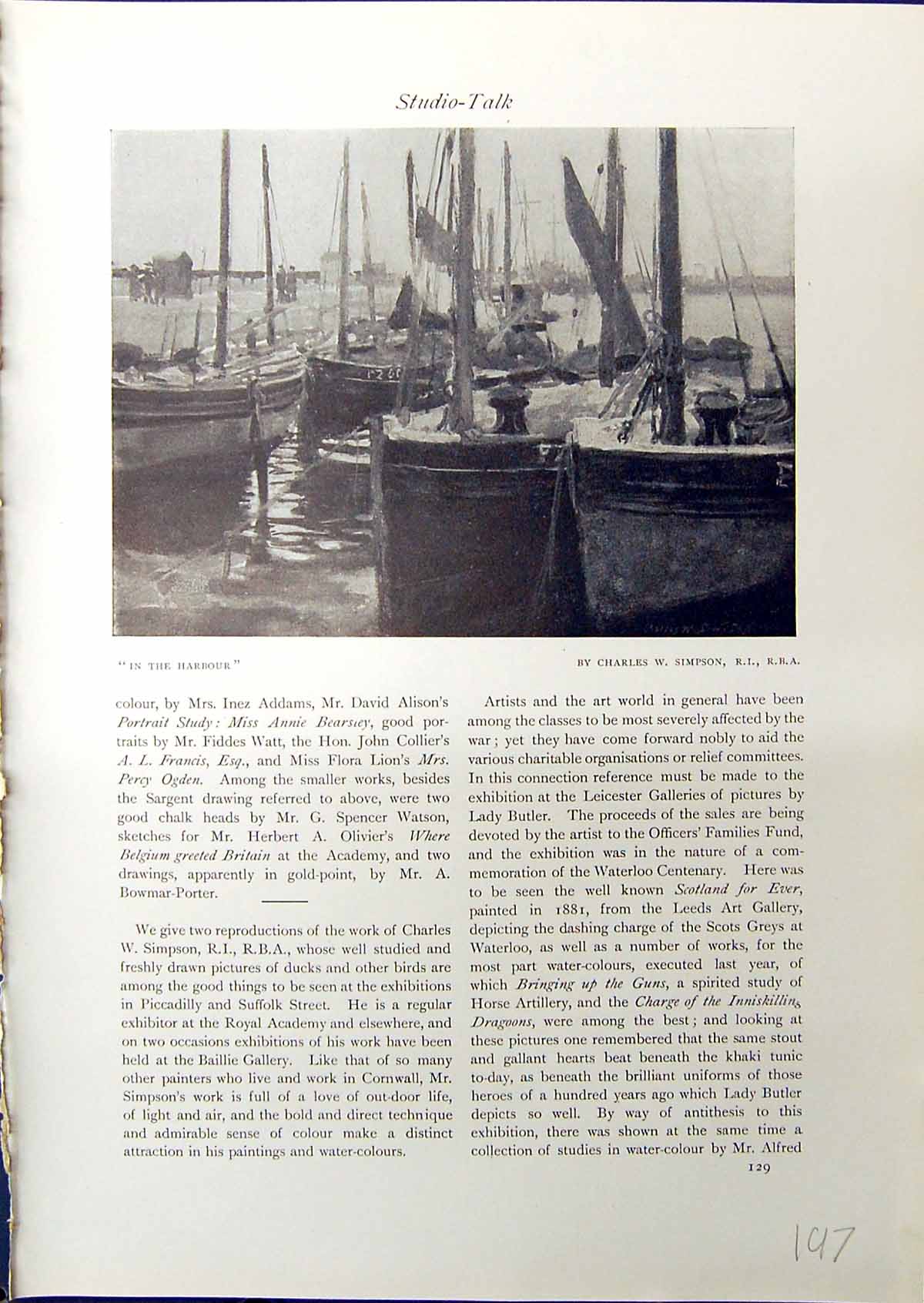 Old Harbour Ships Charles Simpson Pier St. Ives Beaumont Cornwall 191 20th