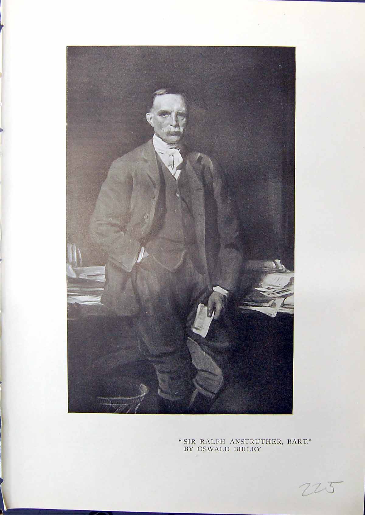 Antique Old Print Sir Ralph Anstruther Oswald Birley 1914 Children LeopHirsch
