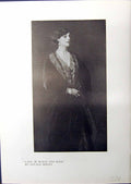 Original Old Antique Print Lady Black Rose Oswald Birley 1914 Montague Robb
