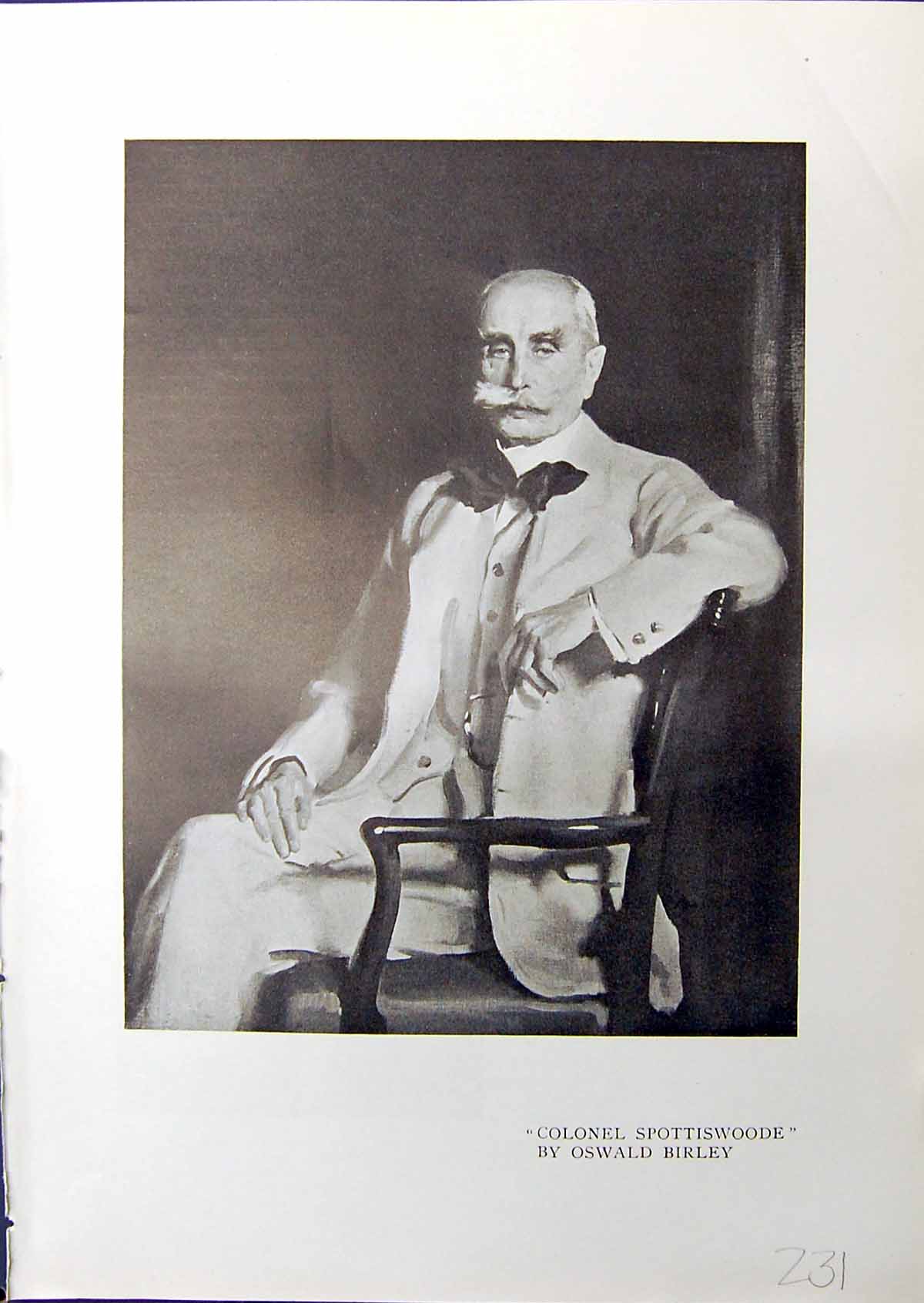Old Antique Print Colonel Spottiswoode Birley Mabel Beardsley Page 1914 20th