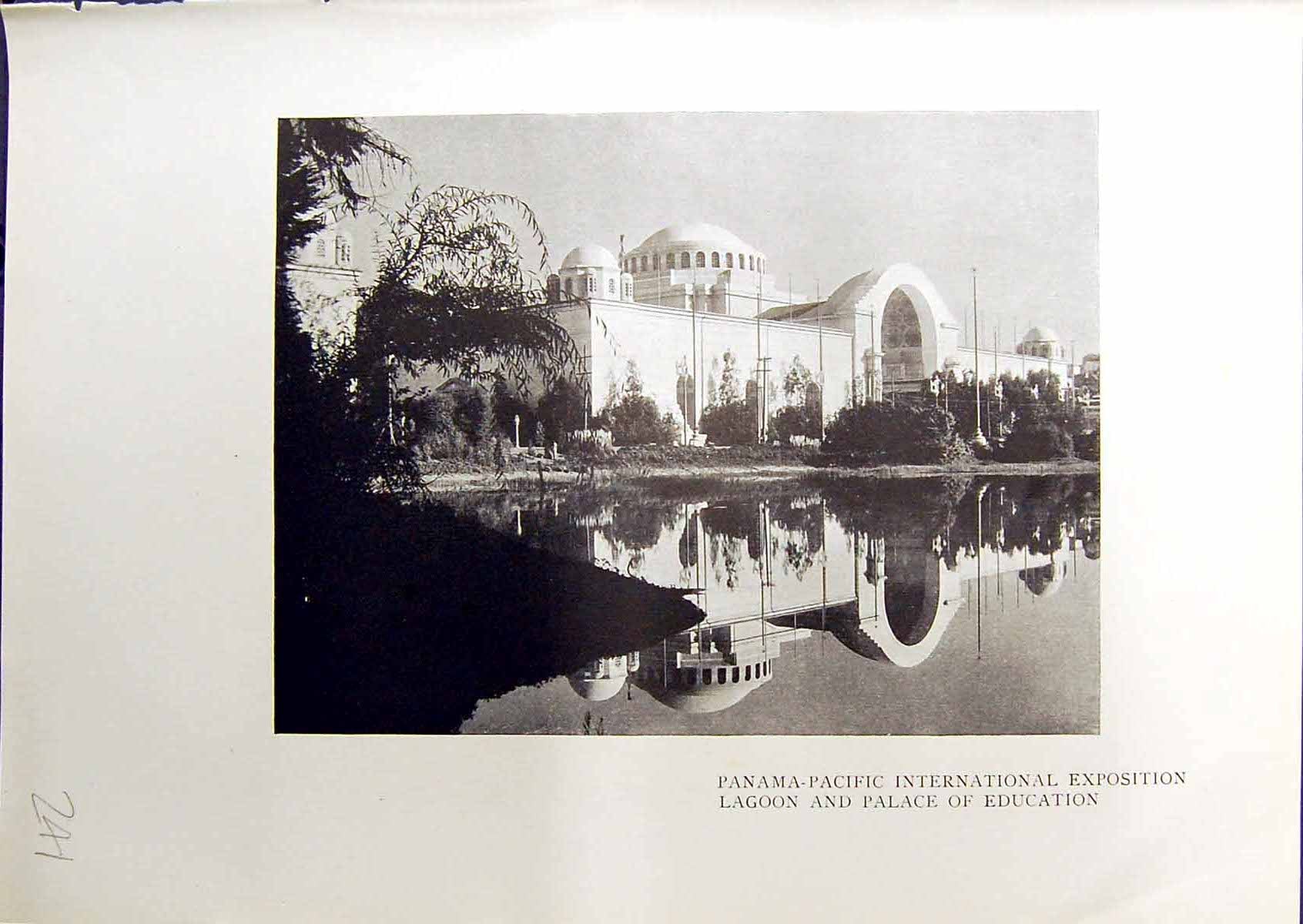 Old Panama-Pacific Exposition Lagoon Palace Education 1914 Court Seas 20th