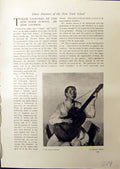 Old Print Blind Singer Robert Henri 1914 Laughing Girl Jopie Van Slouten 20th