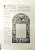 Old Stained Wood Mirror Frame Labrousse School Art 1914 Box Benjamin 20th