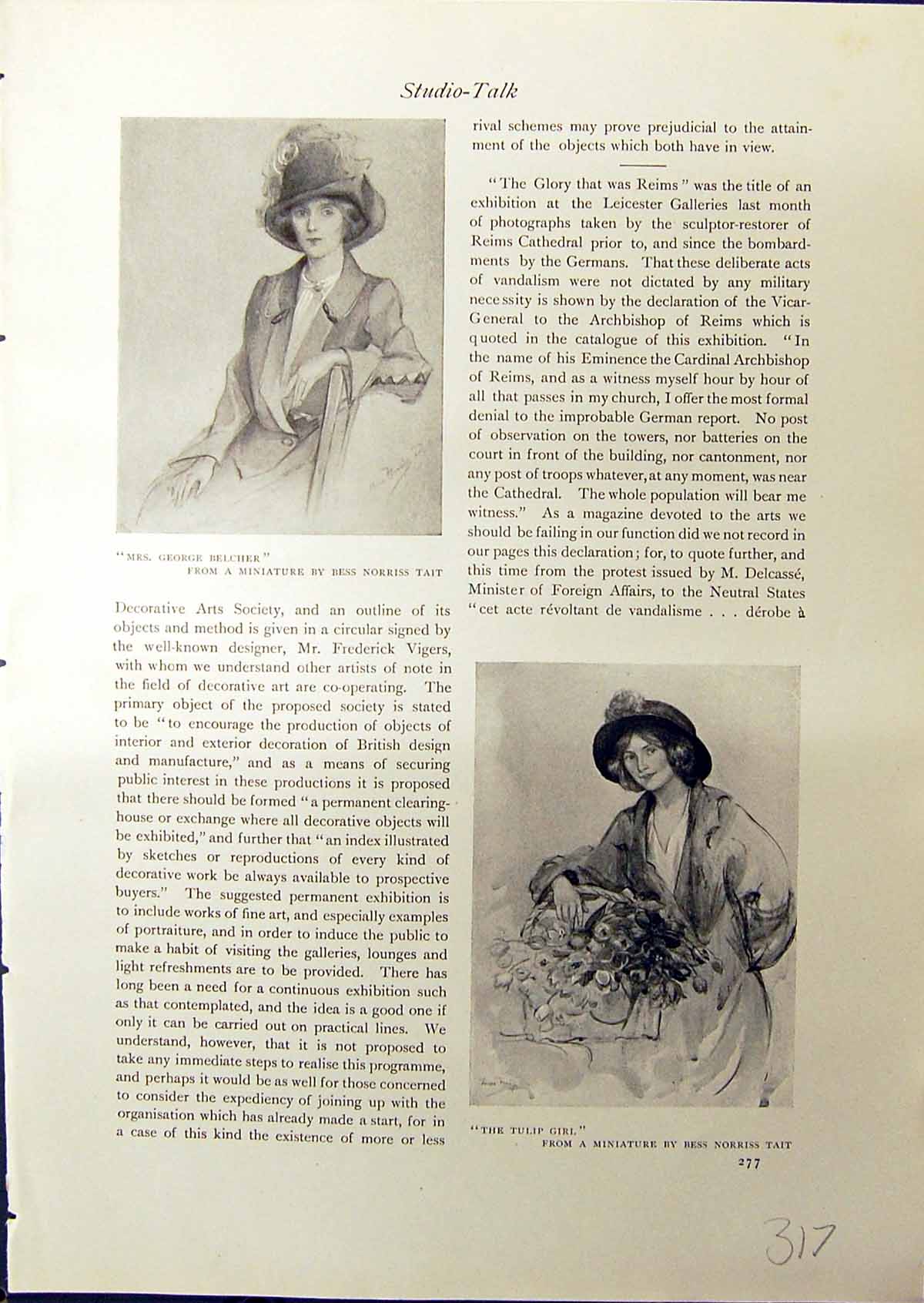 Old Mrs George Belcher Norriss Tait Tulip Girl 1914 Dreams Child Slee 20th
