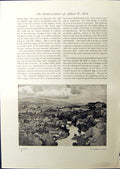 Original Old Antique Print View Ludlow River Bridge Alfred Rich England 1914