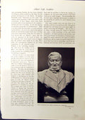 Old Print Bust Jesse Collings Marble Albert Tt 1914 Study Head Sculpture 20th