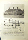 Old Plan Blythe Court Edbaston Birmingham Buckland House Hatfield 191 20th