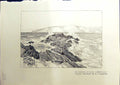 Old Print Newquay Bay Cornwall Widgery Lord Dunsany Serpent Sacnoth 1914 20th
