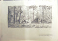 Antique Print Matinee Septembre Woods Emile Clause Cottages Upton Grey 1914