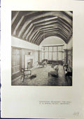 Old Print 1914 Newstead Bearsden Hall Dining Room Caberstone Peebleshire 20th