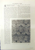 Old Antique Print Tapestry Rug Design Boulaq Technical School Egypt 1914 20th