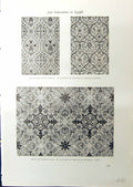 Antique Old Print Egypt Design Fabrics Tiles Boulaq Technical School Plates