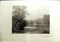 Old Antique Print Landscape Trees Mountains Dorph Maremma Nomellini 1914 20th