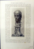 Original Old Antique Print Kelpie Burn Bronze Head Charles Hartwell 1914 20th