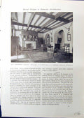 Old Antique Print 1914 Hall Dalbeathie Scotland Mills Shepherd Architects 20th