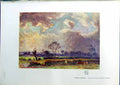 Old Antique Print Temps Nuageux Trees Countryside Emile Claus 1914 Colour 20th