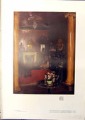 Original Old Antique Print Interior James Pryde House Oswald Birley 1914 Colour
