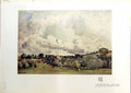 Original Old Antique Print View Ludlow Castle Alfred Rich 1914 Colour 20th