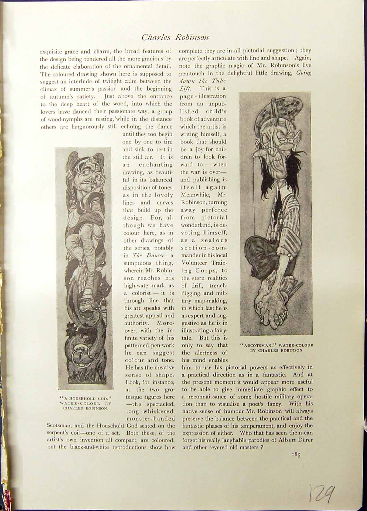 Antique Print HousehGod Charles Robinson Scotsman Memorial Scott Coquelin B