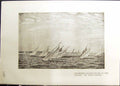 Old Six-Metre Yachts Racing Solent Fanner Scene Pier Lowestt Fanner S