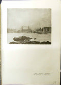 Old Tower Bridge London George Clausen Landore Smoking Chimneys Studi