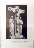 Old Studio 1915 Crucifixion Detail Monument Stone Ledward Ming Lady C 20th