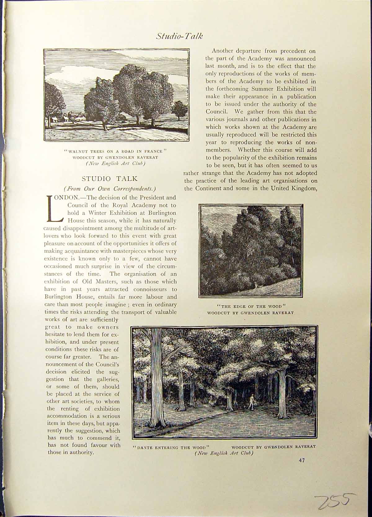 Old Walnut Trees France Dante Wood Raverat Mountain Summit Prodigal S