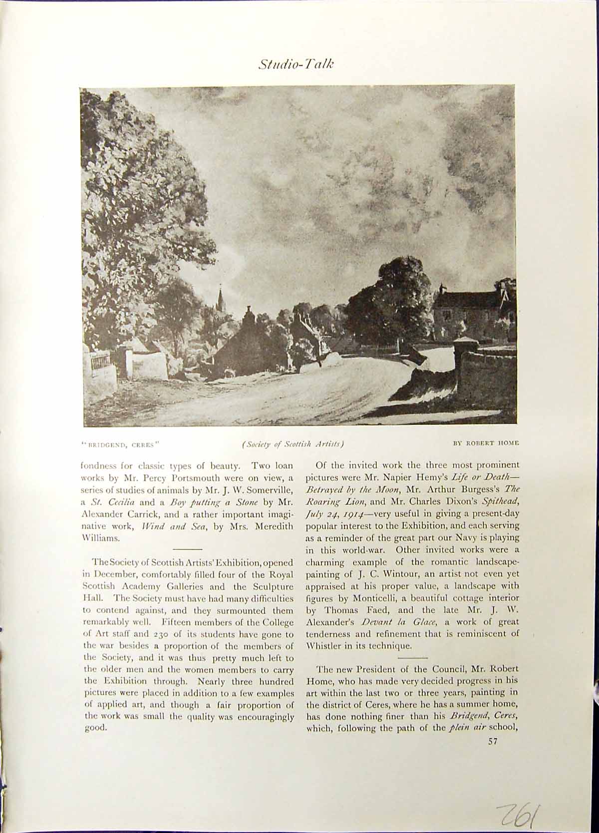 Old 1915 Bridgend Ceres Village Robert Home Boy Putting Stone Statue 20th