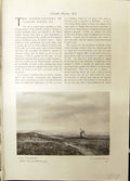 Old Antique Print Windmill Wiltshire Claude Hayes Hunstanton Studio 1915 20th