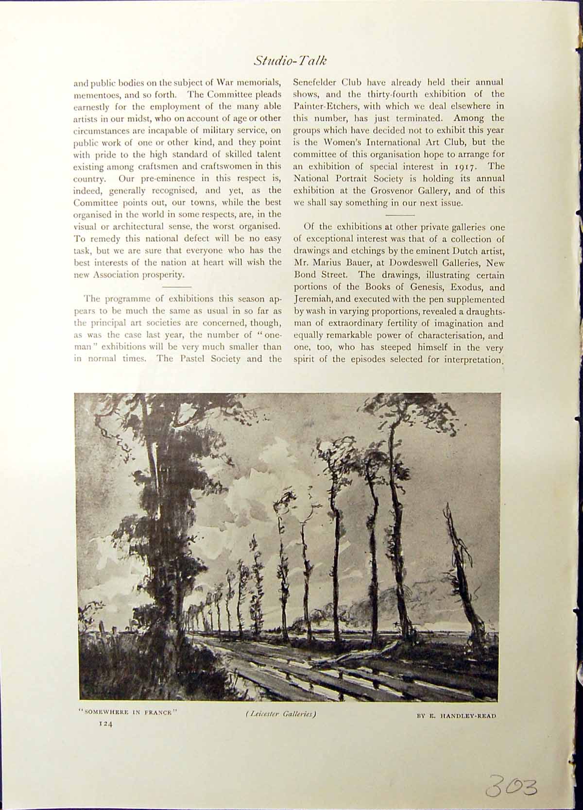 Old Somewhere France Trees Handley-Read Trees Lane Cornwall Dobson St