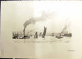 Old Sailing Boats Blackwall Reach Noel Boxer Studio 1915 Boatyard Gre 20th