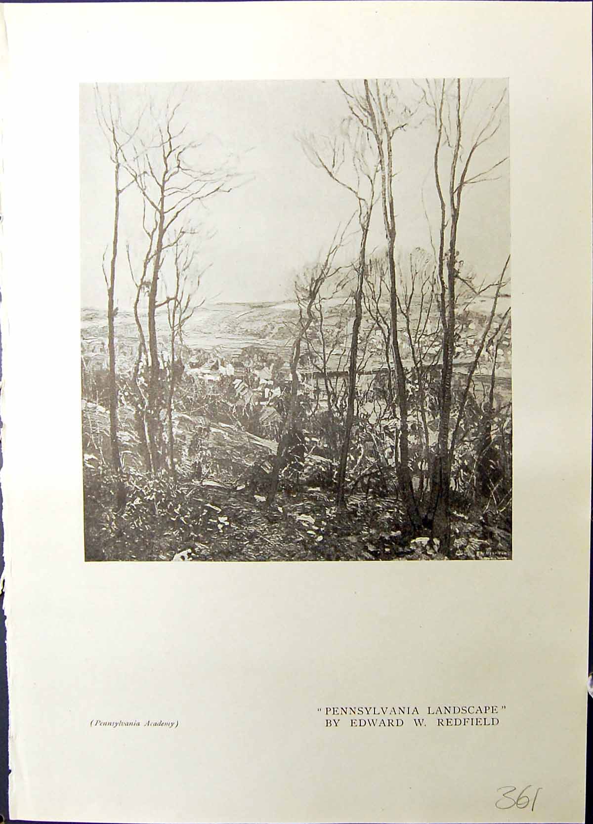 Old Pennsylvania Landscape Trees Redfield Winter Glow Gardner Symons