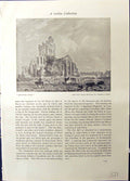 Antique Print Jedburgh Abbey Architecture Mill Stanstead Thomas Girtin Stud