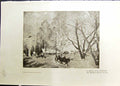 Old Blue Day Winter Horses Trees Yuon Park Scene Brodsky Studio 1915 20th