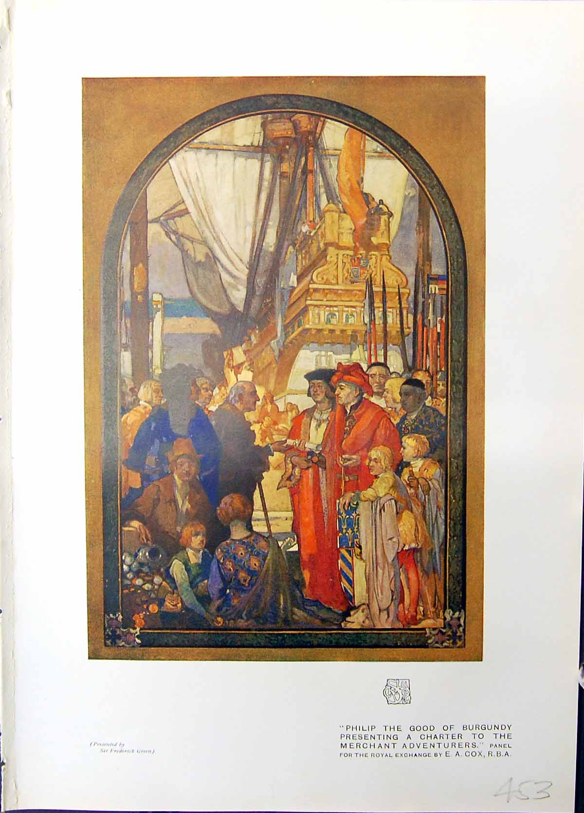 Antique Print Philip Good Burgundy Charter Merchant Adventurers Studio 1915