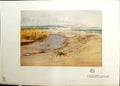 Antique Old Print View Cagnes Beach Sea Edward Millington Synge Studio 1915