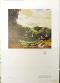 Old Antique Print Colour Somersetshire Trees Leonard Richmond Studio 1915 20th