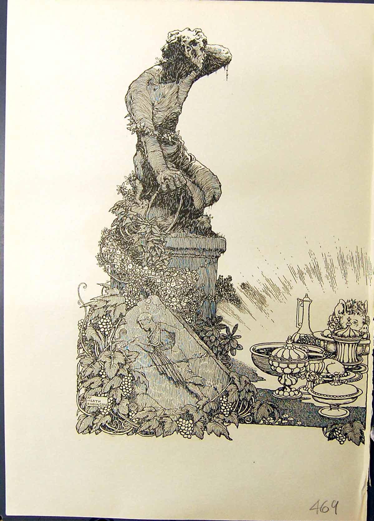 Old Print Studio 1915 Illustration Fairy Tale Hatful Siers Heath Robinso 20th