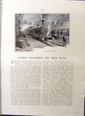 Old Railway Engineer Train Britain Work C1910 Oiling Engine Express G 20th