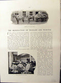 Old Britain Work C1910 Manufacture Wollen Worsted Wool Sorters Yorksh 20th