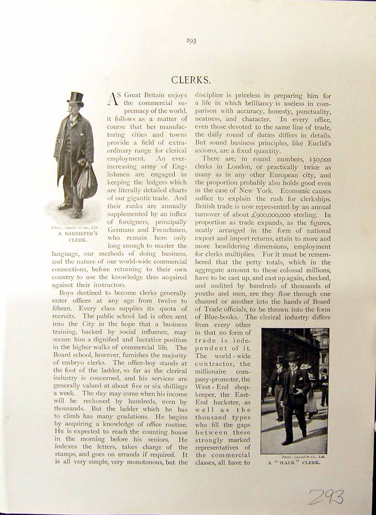 Old Britain Work C1910 Barrister Clerk Town Battersea Booking Fice Lo 20th