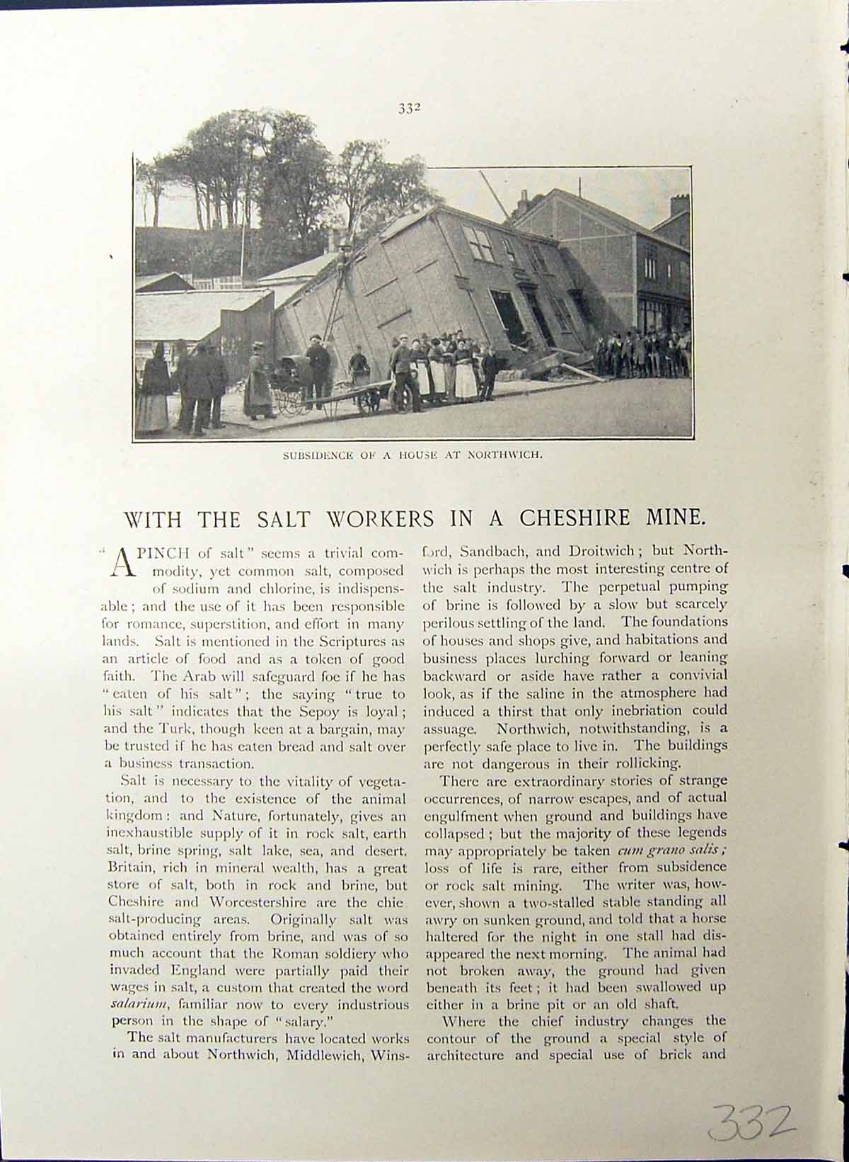 Old Salt Workers Cheshire Mine Brine Cistern Industry Britain Work C1