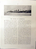 Old Liverpool Docks Ship Campania Britain Work C1910 Electric Railway 20th