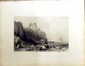 Old Beattie Engraving Scotland C1836 Tamtallan Castle Lothian Sands A 19th