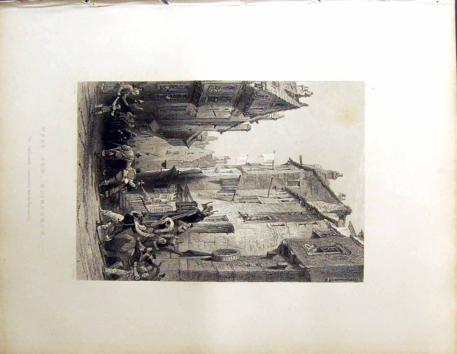 Old Beattie Engraving Scotland C1836 West Row Edinburgh Allom Cousen 19th