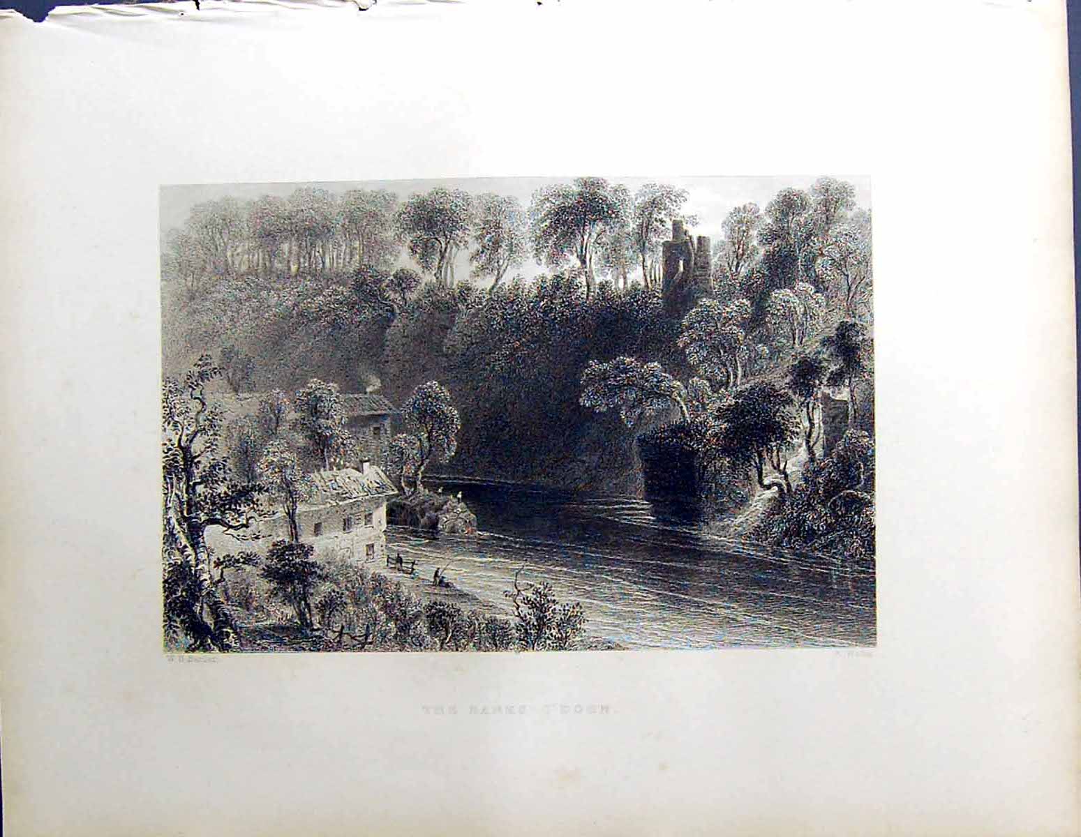Antique Print Banks O'Doon Beattie Engraving Scotland C1836 Wallis Bartlett