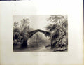 Old Bridge Doon River Beattie Engraving Scotland C1836 Bartlett Richa 19th