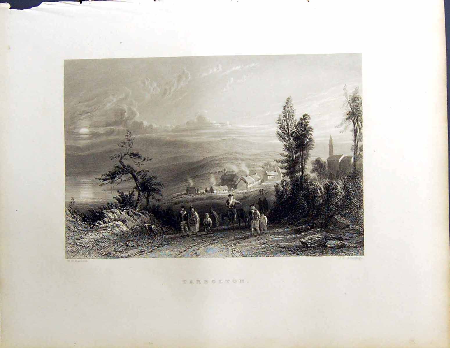 Antique Print Tarbolton Beattie Engraving Scotland C1836 Bartlett Armytage 19th