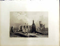 Old Corsregal Abbey Maybole Ayrshire Beattie Engraving Scotland C1836 19th