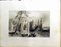 Old Beattie Engraving Scotland C1836 Lincluden College Dumfries-Shire 19th